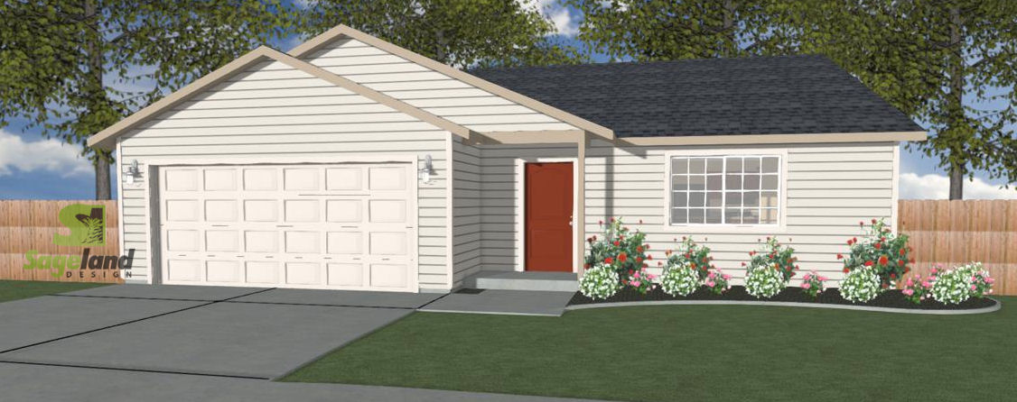 1 Story, 1,282 Sq Ft, 3 Bedroom, 2 Bathroom, 2 Car Garage, Ranch Style Home