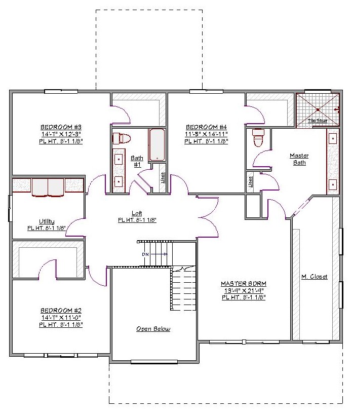 Sq Ft 4 Bedroom 3 Bathroom 2 Car Garage, 4 Bedroom 3 1 2 Bathroom House Plans