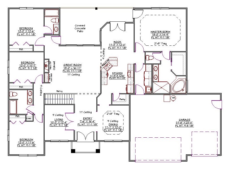 1 Story 4 201 Sq Ft 7 Bedroom 4 Bathroom 3 Car Garage Southwest Style Home