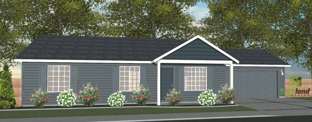 1 Story, 1,170 Sq Ft, 2 Bedroom, 2 Bathroom, 2 Car Garage, Ranch Style Home